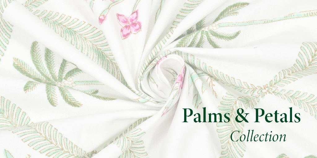 Stitch Haven Palms and Petals tropical floral fabric collection
